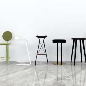 现代吧凳3D模型下载